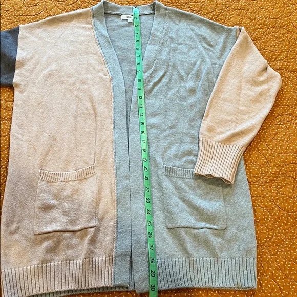 Colorblock Open Front Cardigan - Picture 5 of 6